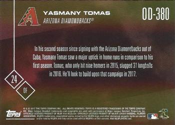 2017 Topps Now Road to Opening Day Arizona Diamondbacks #OD-380 Yasmany Tomas Back