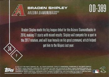 2017 Topps Now Road to Opening Day Arizona Diamondbacks #OD-389 Braden Shipley Back