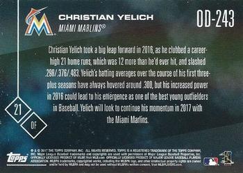 2017 Topps Now Road to Opening Day Miami Marlins #OD-243 Christian Yelich Back