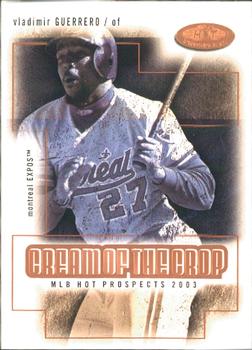 2003 Fleer Hot Prospects - Cream of the Crop #13CC Vladimir Guerrero Front
