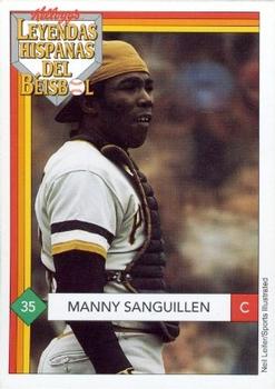1991 Kellogg's Legends of Baseball (Spanish) #NNO Manny Sanguillen Front