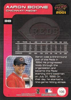 2001 Pacific #106 Aaron Boone Back