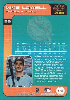 2001 Pacific #173 Mike Lowell Back