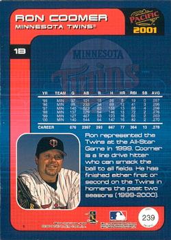 2001 Pacific #239 Ron Coomer Back
