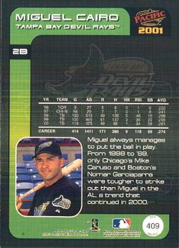 2001 Pacific #409 Miguel Cairo Back