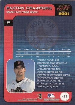 2001 Pacific #456 Paxton Crawford Back