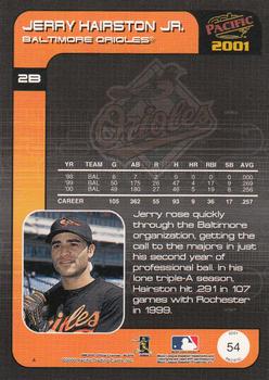 2001 Pacific #54 Jerry Hairston Jr. Back
