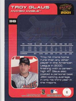 2001 Pacific #6 Troy Glaus Back