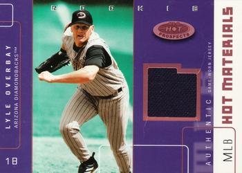 2003 Fleer Hot Prospects - MLB Red Hot Materials #HM-LO Lyle Overbay Front