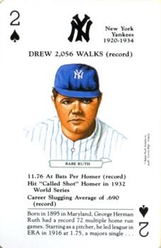 1991 U.S. Games Systems Baseball Legends #2♠ Babe Ruth Front