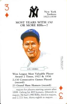 1991 U.S. Games Systems Baseball Legends #3♦ Lou Gehrig Front