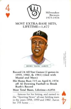 1991 U.S. Games Systems Baseball Legends #4♥ Henry Aaron Front