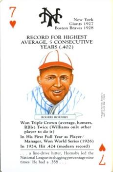 1991 U.S. Games Systems Baseball Legends #7♥ Rogers Hornsby Front