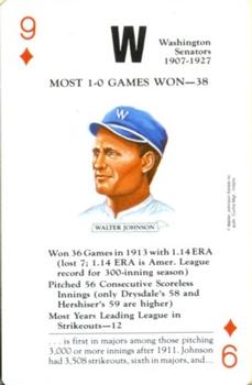 1991 U.S. Games Systems Baseball Legends #9♦ Walter Johnson Front