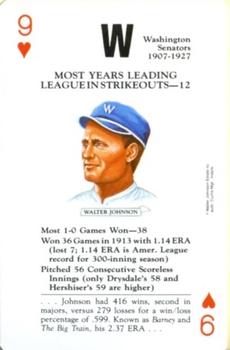 1991 U.S. Games Systems Baseball Legends #9♥ Walter Johnson Front