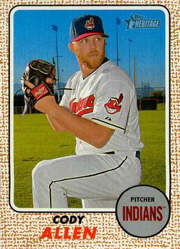 2017 Topps Heritage - Bright Yellow Backs #65 Cody Allen Front