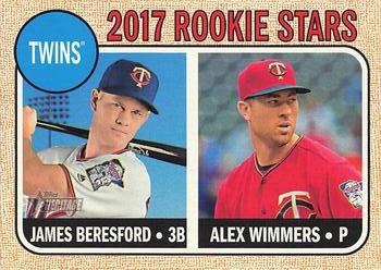 2017 Topps Heritage - Bright Yellow Backs #179 James Beresford / Alex Wimmers Front