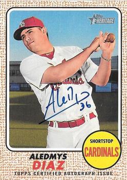 2017 Topps Heritage - Real One Autographs #ROA-AD Aledmys Diaz Front