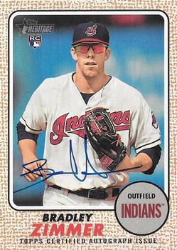 2017 Topps Heritage - Real One Autographs #ROA-BZ Bradley Zimmer Front