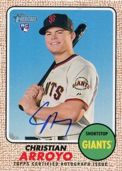 2017 Topps Heritage - Real One Autographs #ROA-CA Christian Arroyo Front