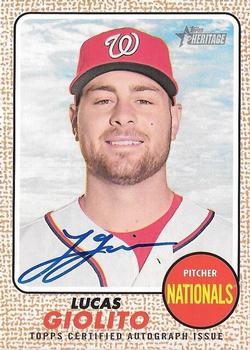 2017 Topps Heritage - Real One Autographs #ROA-LG Lucas Giolito Front