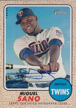 2017 Topps Heritage - Real One Autographs #ROA-MS Miguel Sano Front