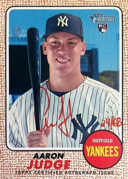 2017 Topps Heritage - Real One Autographs Special Edition Red Ink #ROA-AJ Aaron Judge Front