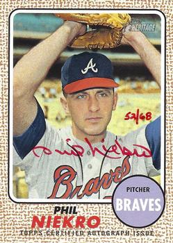 2017 Topps Heritage - Real One Autographs Special Edition Red Ink #ROA-PN Phil Niekro Front