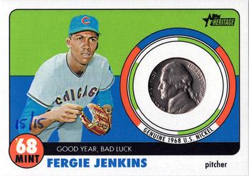 2017 Topps Heritage - 1968 Mint Relics Nickel #68MINT-FJ Fergie Jenkins Front