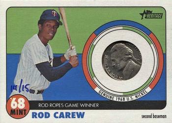 2017 Topps Heritage - 1968 Mint Relics Nickel #68MINT-RCA Rod Carew Front