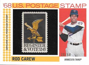 2017 Topps Heritage - 1968 U.S. Postage Stamp Relics #68PSR-RC Rod Carew Front