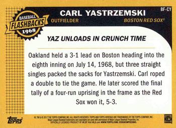 2017 Topps Heritage - Baseball Flashbacks #BF-CY Carl Yastrzemski Back