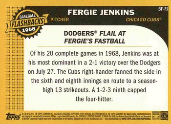 2017 Topps Heritage - Baseball Flashbacks #BF-FJ Fergie Jenkins Back