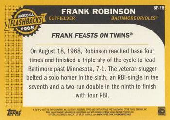2017 Topps Heritage - Baseball Flashbacks #BF-FR Frank Robinson Back