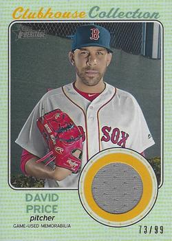 2017 Topps Heritage - Clubhouse Collection Relics Gold #CCR-DP David Price Front
