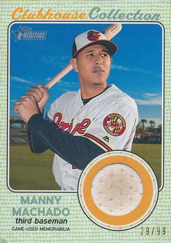 2017 Topps Heritage - Clubhouse Collection Relics Gold #CCR-MM Manny Machado Front