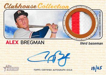 2017 Topps Heritage - Clubhouse Collection Autographed Relics #CCAR-ABR Alex Bregman Front