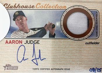 2017 Topps Heritage - Clubhouse Collection Autographed Relics #CCAR-AJU Aaron Judge Front