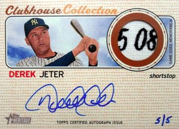 2017 Topps Heritage - Clubhouse Collection Autographed Relics #CCAR-DJ Derek Jeter Front
