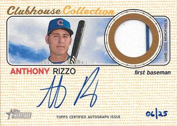 2017 Topps Heritage - Clubhouse Collection Autographed Relics #CCAR-ARI Anthony Rizzo Front