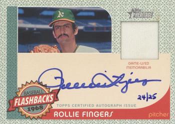 2017 Topps Heritage - Flashbacks Autographed Relics #FAR-RF Rollie Fingers Front