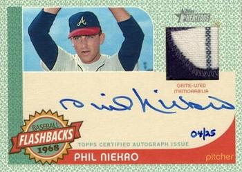 2017 Topps Heritage - Flashbacks Autographed Relics #FAR-PN Phil Niekro Front