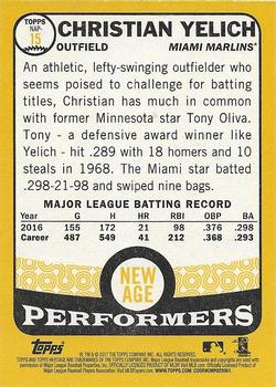 2017 Topps Heritage - New Age Performers #NAP-15 Christian Yelich Back