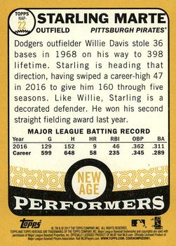 2017 Topps Heritage - New Age Performers #NAP-22 Starling Marte Back