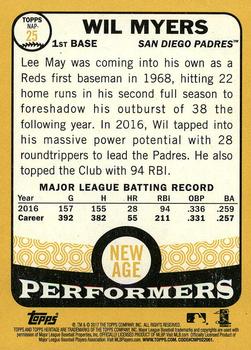 2017 Topps Heritage - New Age Performers #NAP-25 Wil Myers Back