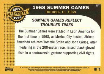 2017 Topps Heritage - News Flashbacks #NF-7 1968 Summer Games Back