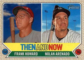 2017 Topps Heritage - Then and Now #TAN-2 Frank Howard / Nolan Arenado Front