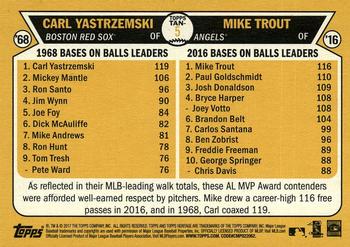 2017 Topps Heritage - Then and Now #TAN-5 Carl Yastrzemski / Mike Trout Back