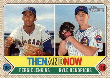 2017 Topps Heritage - Then and Now #TAN-6 Fergie Jenkins / Kyle Hendricks Front