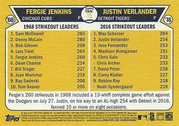 2017 Topps Heritage - Then and Now #TAN-15 Fergie Jenkins / Justin Verlander Back